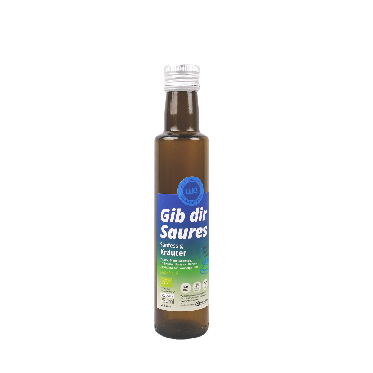 Senfessig Kräuter 5% Säure Bio